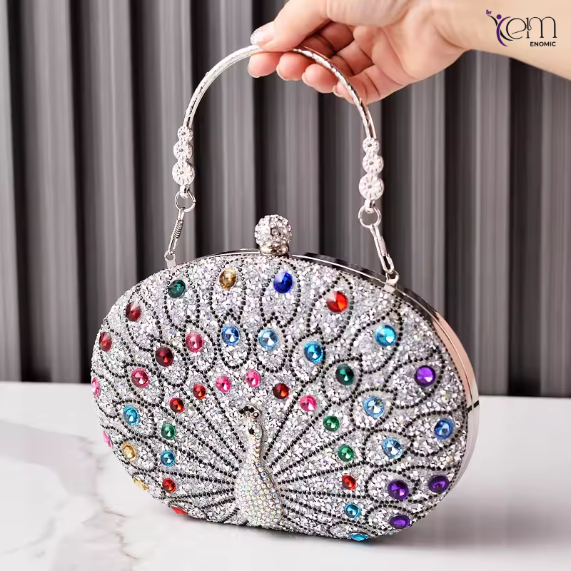 Personalized New Fashionable Diamond Inlaid Water Diamond Handbag Chain Bag Women's Banquet Bag