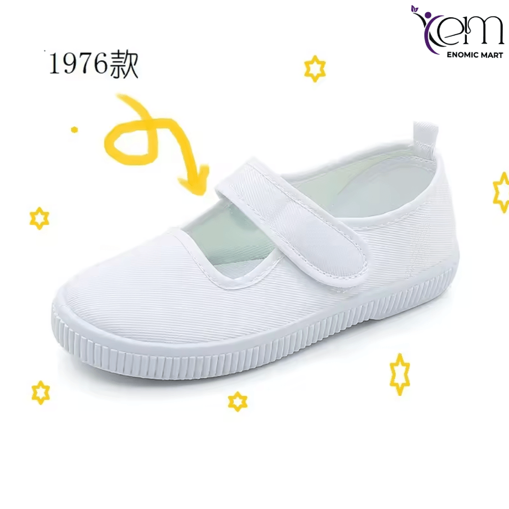 Classic Style Solid Color Kids Canvas White Shoes White Canvas Shoes Kids School Girl Boy Canvas Shoe for Kids