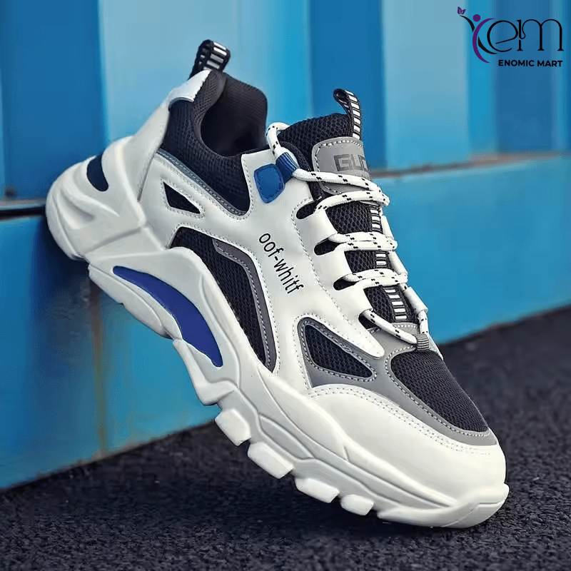 Mens Shoes New Mens Sports Shoes Low Top Color Breathable Comfortable Mesh Surface Wear-resistant Thick Sole Running Shoes
