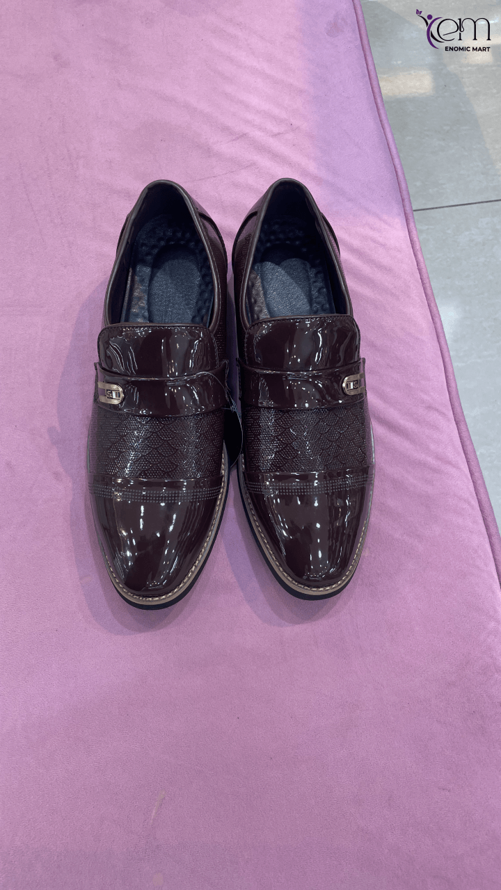 High-End Men's Luxury Leather Business Formal Casual Slip-On British Groom Wedding Shoes Autumn Breathable Anti-Slip