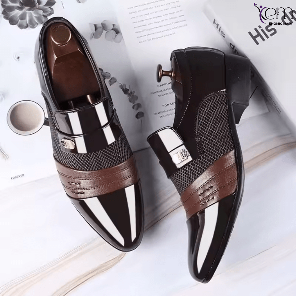 New Patent Leather Men's Shoes | Mirror Shine Business Casual & Formal Dress Shoes | Large Sizes Available