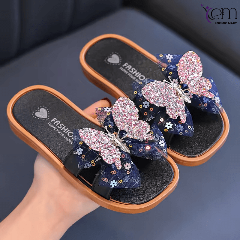 Girls' slippers Lively butterfly New Style Anti slip Soft Bottom Children's Princess Sandals