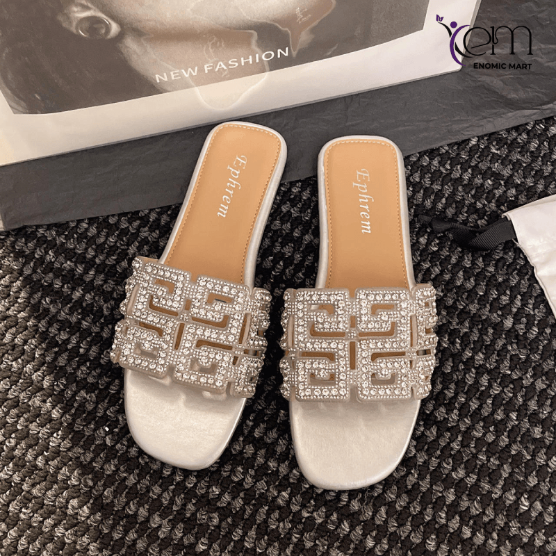 Women’s Korean Style Square-Toe Summer Slides