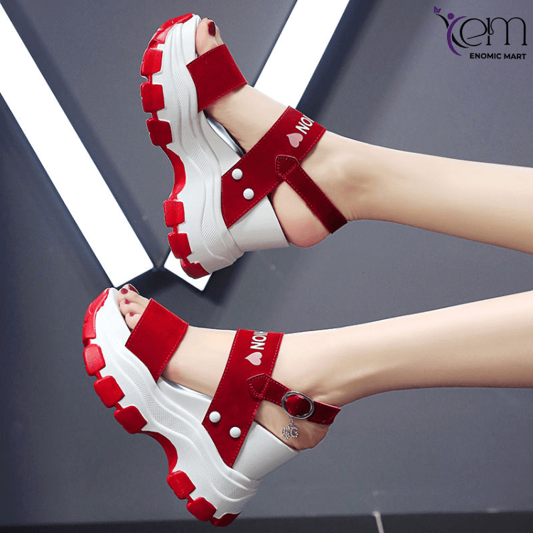 Fashion Casual Sneakers black  Wedge